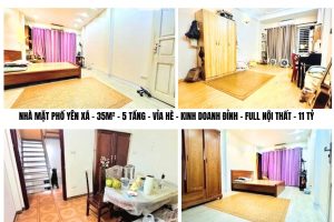 NHÀ MẶT PHỐ YÊN XÁ – 35M² – 5 TẦNG – VỈA HÈ – KINH DOANH ĐỈNH – FULL NỘI THẤT – 11 TỶ