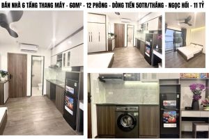 BÁN NHÀ 6 TẦNG THANG MÁY – 60M² – 12 PHÒNG – DÒNG TIỀN 50TR/THÁNG – NGỌC HỒI – 11 TỶ