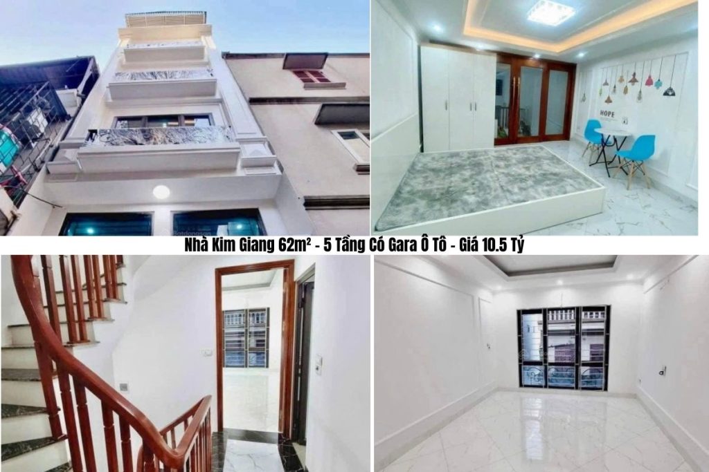 Nhà Kim Giang 62m² – 5 Tầng Có Gara Ô Tô – Giá 10.5 Tỷ
