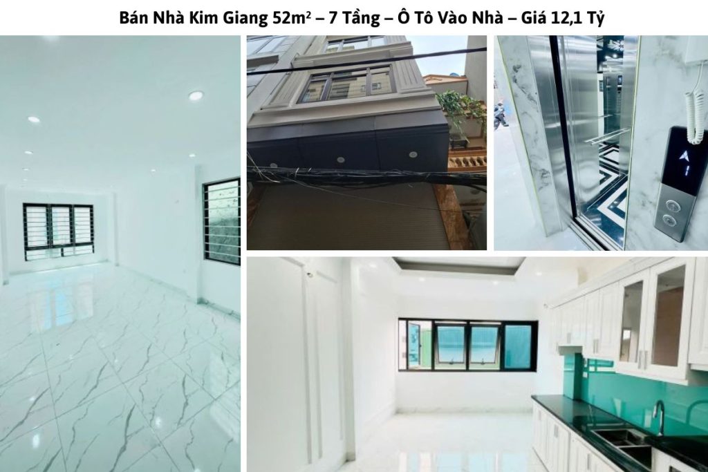 Bán Nhà Kim Giang 52m² – 7 Tầng – Ô Tô Vào Nhà – Giá 12,1 Tỷ