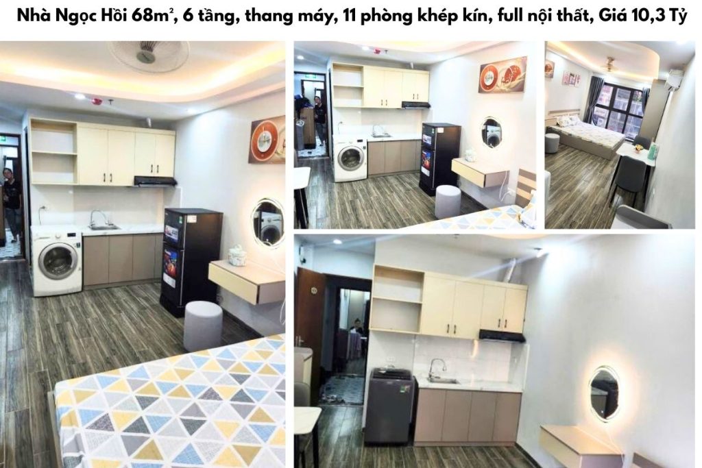 Nhà Tứ Hiệp 65m² – 6 Tầng, Ô Tô Tránh, Kinh Doanh Đỉnh – Giá 10,5 Tỷ
