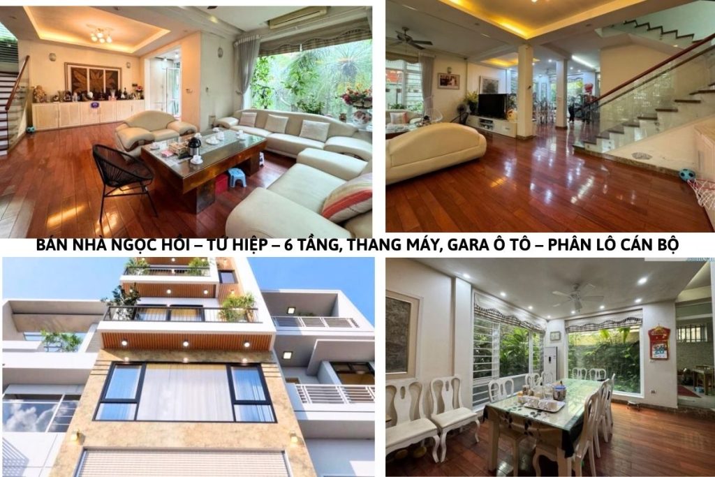 BÁN NHÀ NGỌC HỒI – TỨ HIỆP – 6 TẦNG, THANG MÁY, GARA Ô TÔ – PHÂN LÔ CÁN BỘ