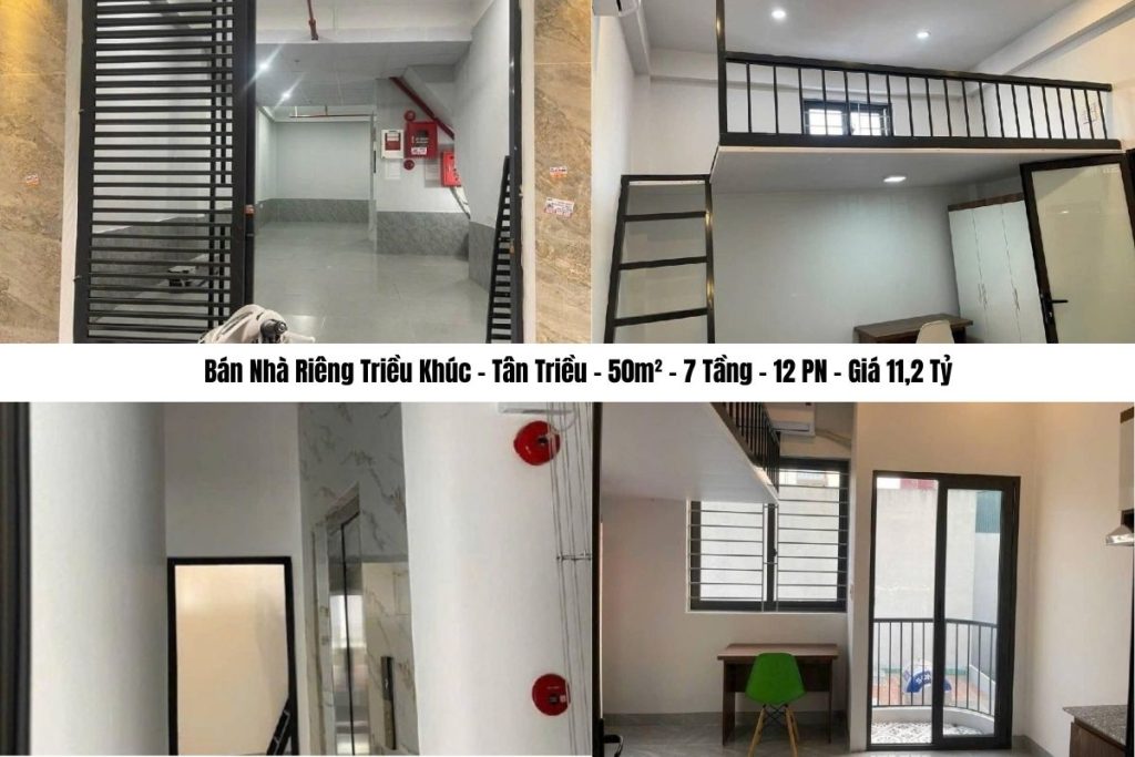 Bán Nhà Riêng Triều Khúc – Tân Triều – 50m² – 7 Tầng – 12 PN – Giá 11,2 Tỷ