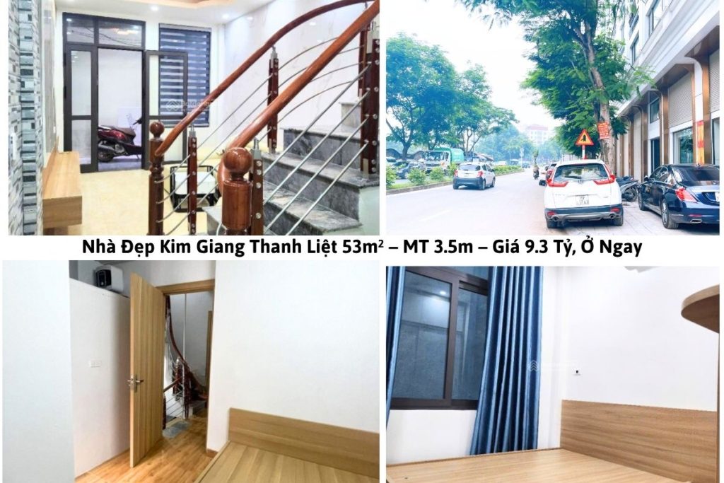 Nhà Đẹp Kim Giang Thanh Liệt 53m² – MT 3.5m – Giá 9.3 Tỷ, Ở Ngay
