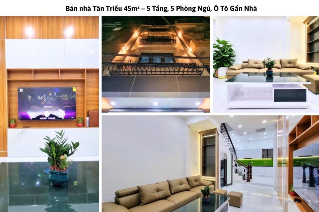 Bán nhà Tân Triều 45m² – 5 Tầng, 5 Phòng Ngủ, Ô Tô Gần Nhà