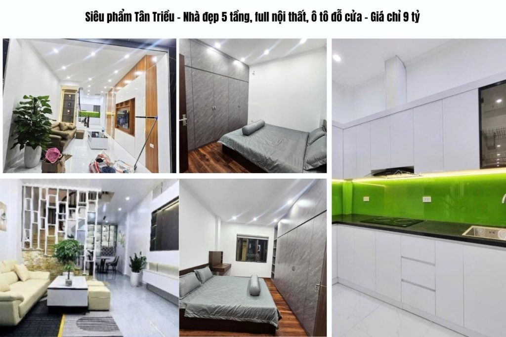 Siêu phẩm Tân Triều – Nhà đẹp 5 tầng, full nội thất, ô tô đỗ cửa – Giá chỉ 9 tỷ