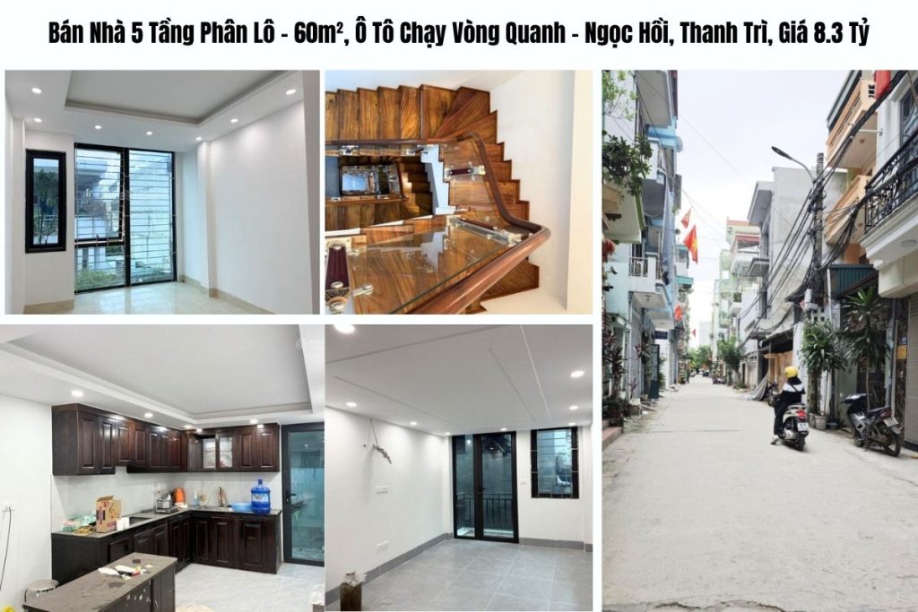 Bán Nhà 5 Tầng Phân Lô – 60m², Ô Tô Chạy Vòng Quanh – Ngọc Hồi, Thanh Trì, Giá 8.3 Tỷ