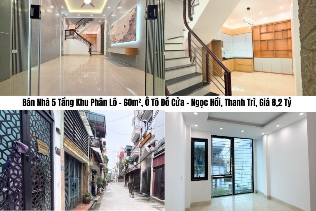 Bán Nhà 5 Tầng Khu Phân Lô – 60m², Ô Tô Đỗ Cửa – Ngọc Hồi, Thanh Trì, Giá 8,2 Tỷ