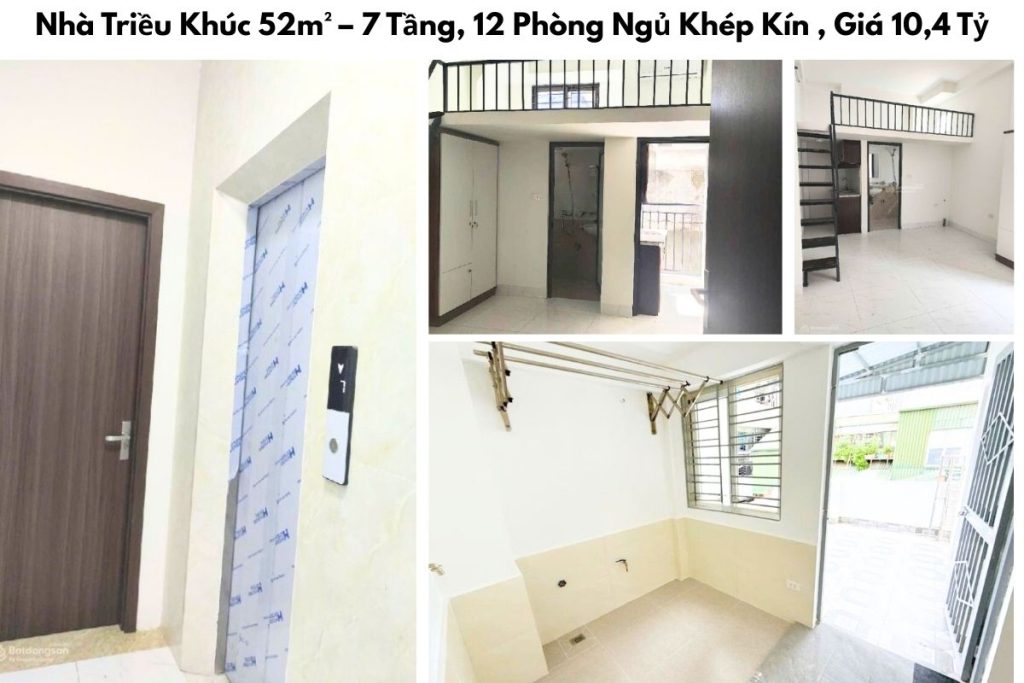 Nhà Triều Khúc 52m² – 7 Tầng, 12 Phòng Ngủ Khép Kín , Giá 10,4 Tỷ