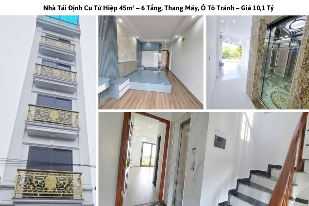 Nhà Tái Định Cư Tứ Hiệp 45m² – 6 Tầng, Thang Máy, Ô Tô Tránh – Giá 10,1 Tỷ