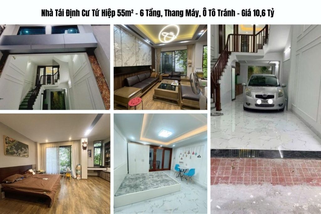 Nhà Tái Định Cư Tứ Hiệp 55m² – 6 Tầng, Thang Máy, Ô Tô Tránh – Giá 10,6 Tỷ