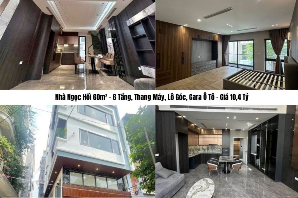Nhà Ngọc Hồi 60m² – 6 Tầng, Thang Máy, Lô Góc, Gara Ô Tô – Giá 10,4 Tỷ