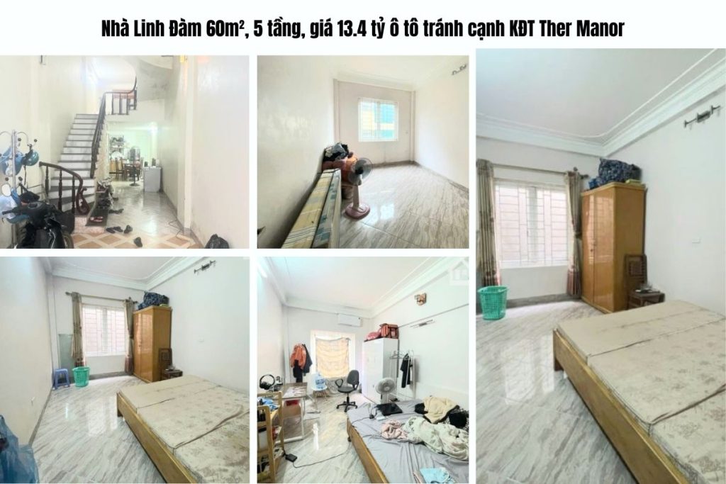 Nhà Linh Đàm 60m²,  5 tầng, giá 13.4 tỷ ô tô tránh cạnh KĐT Ther Manor