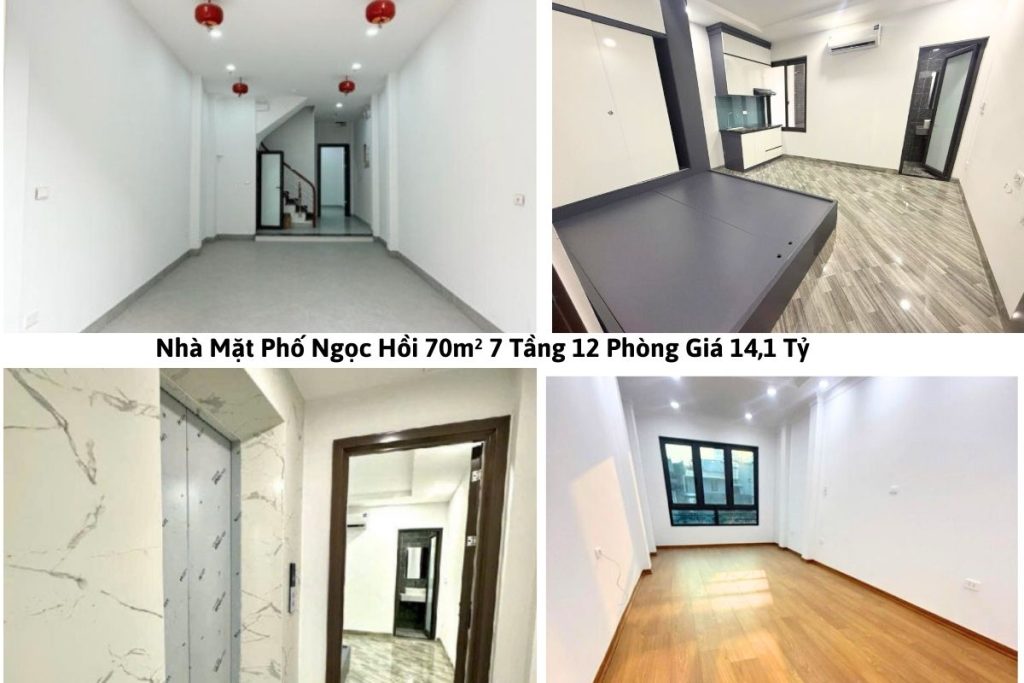 Nhà Mặt Phố Ngọc Hồi 70m² 7 Tầng 12 Phòng Giá 14,1 Tỷ